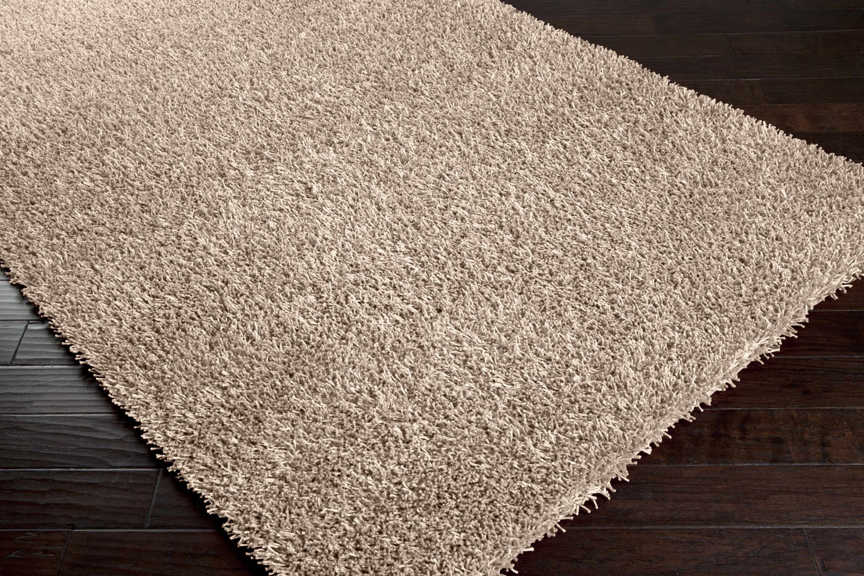 Browder Solid Beige Shag Area Rug - Clearance - Ornate Home