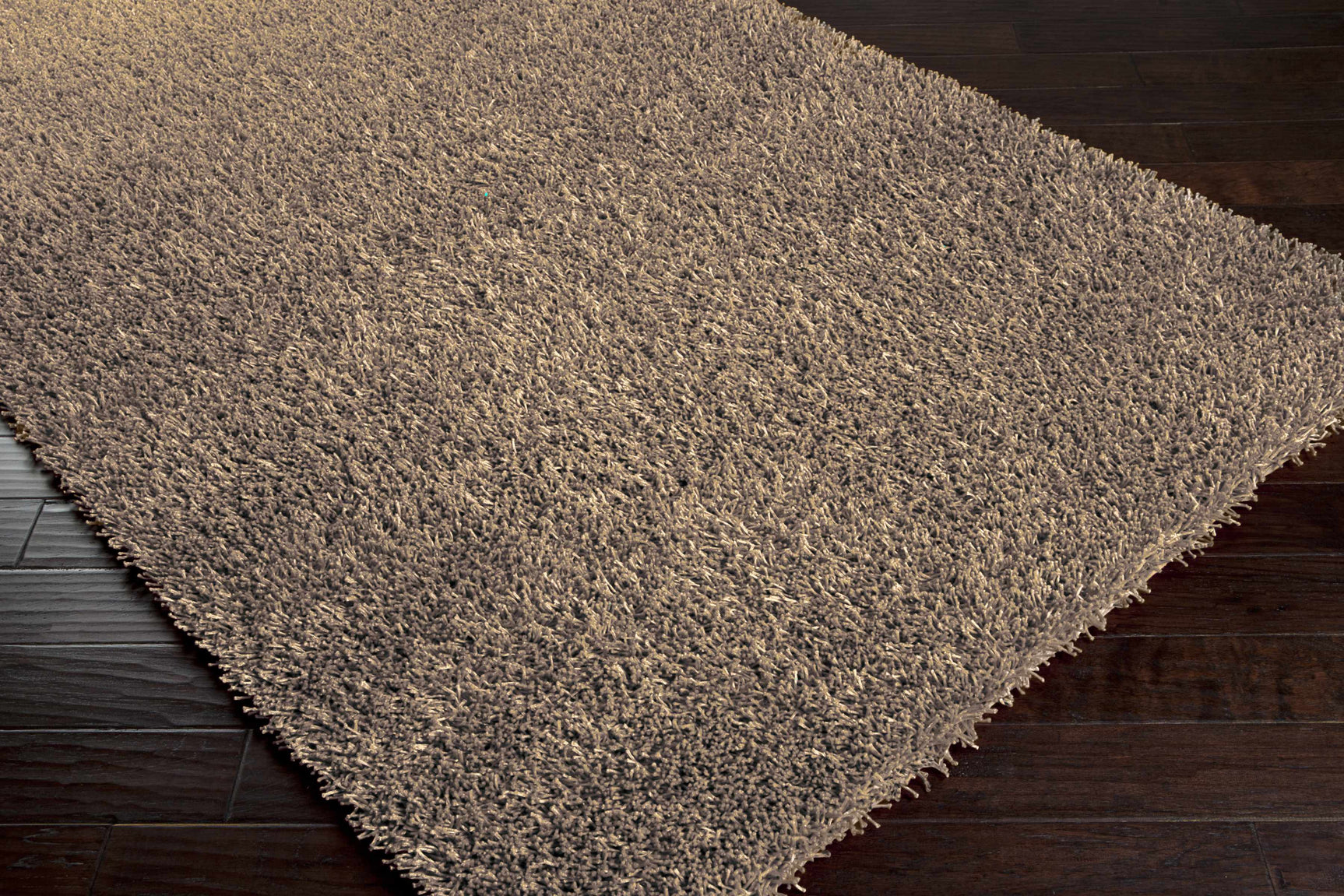 Browder Solid Brown Shag Rug - Clearance - Ornate Home