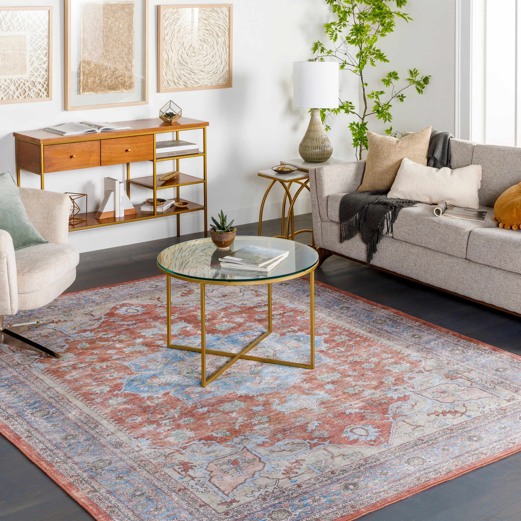 Brown Bagamanoc Medallion @Area Rug - Clearance - Ornate Home