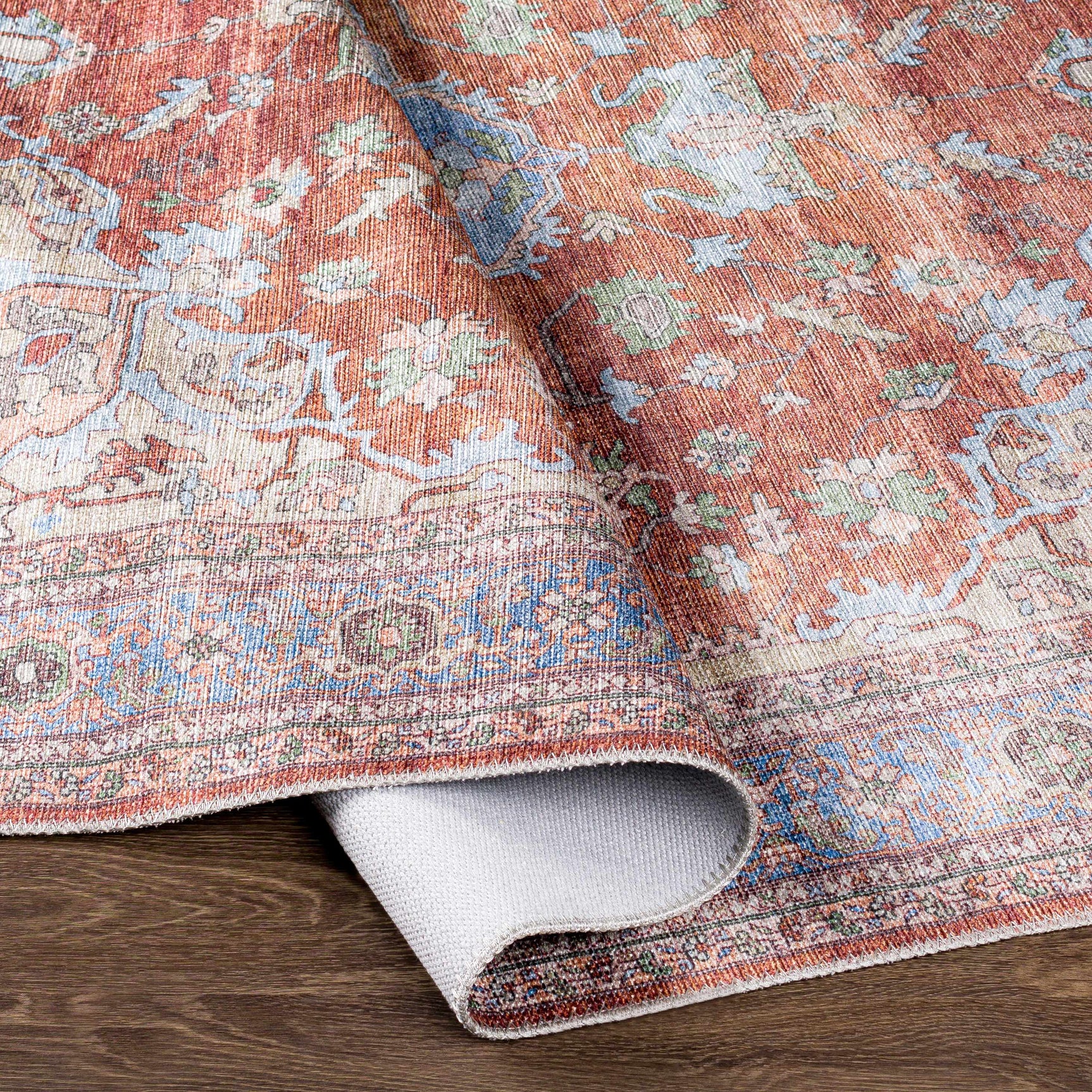 Brown Bagamanoc Medallion Washable Area Rug - Clearance - Ornate Home