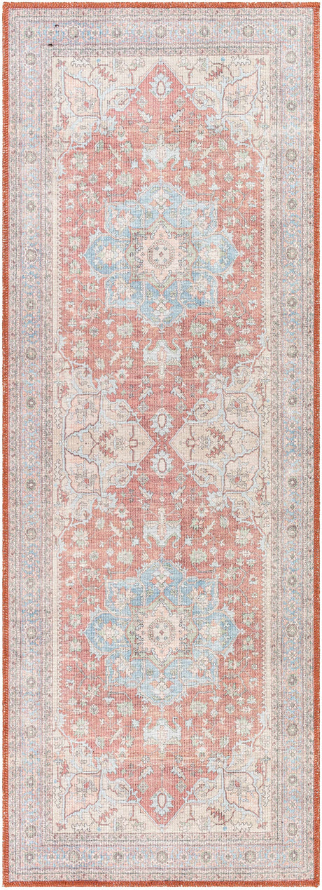 Brown Bagamanoc Medallion Washable Area Rug - Clearance - Ornate Home