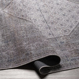 Brown Ballinasloe Vintage Washable Area Rug - Clearance - Ornate Home
