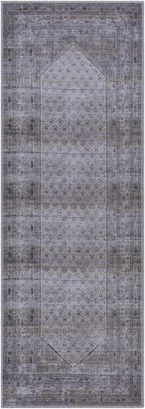 Brown Ballinasloe Vintage Washable Area Rug - Clearance - Ornate Home