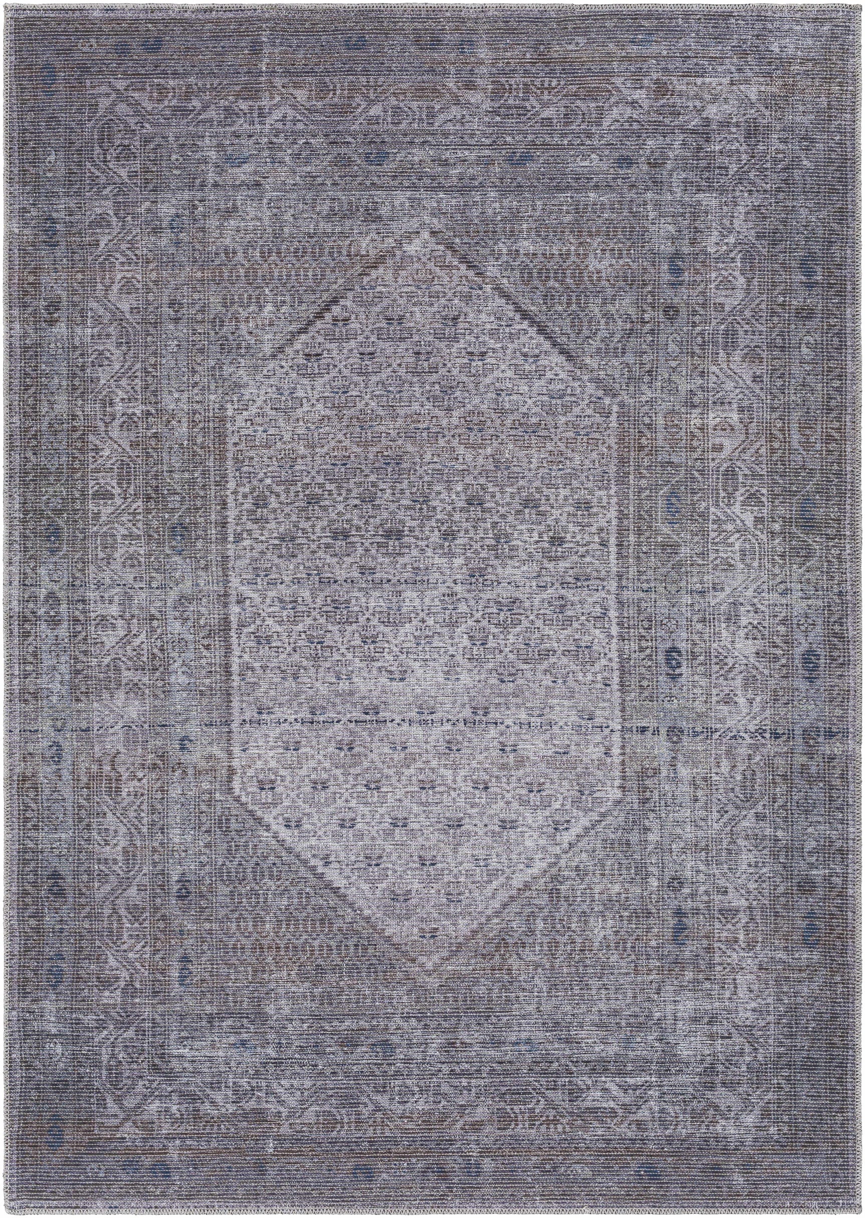 Brown Ballinasloe Vintage Washable Area Rug - Clearance - Ornate Home