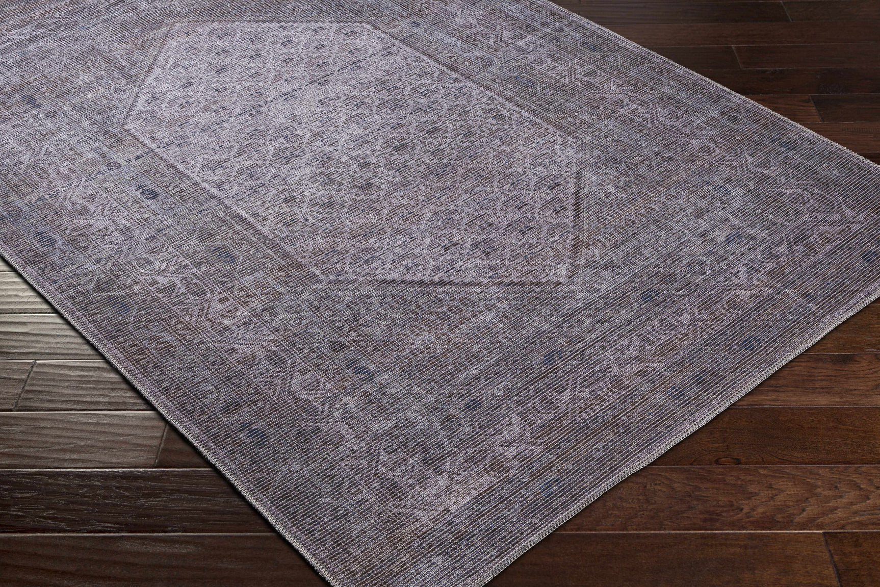 Brown Ballinasloe Vintage Washable Area Rug - Clearance - Ornate Home