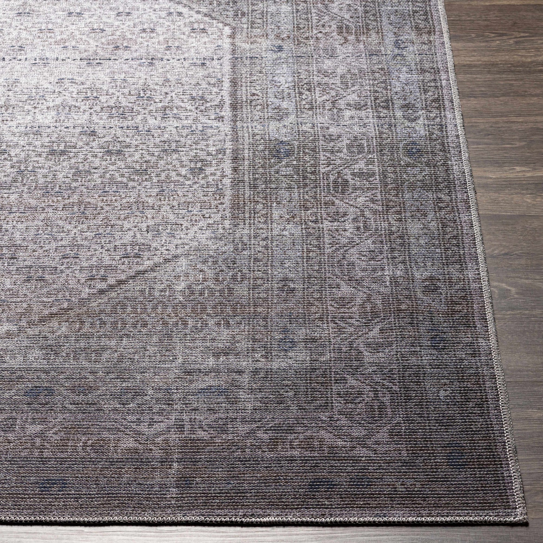Brown Ballinasloe Vintage Washable Area Rug - Clearance - Ornate Home