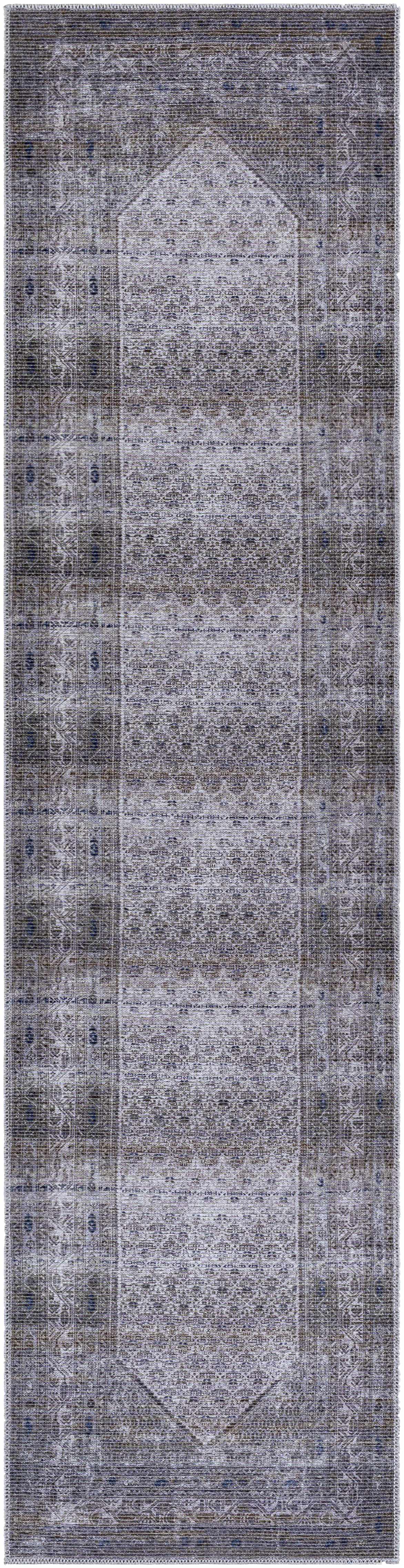 Brown Ballinasloe Vintage Washable Area Rug - Clearance - Ornate Home