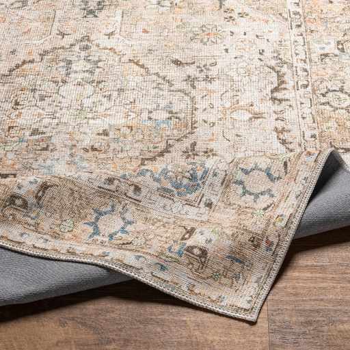 Brown Standon Vintage Washable Area Rug - Ornate Home