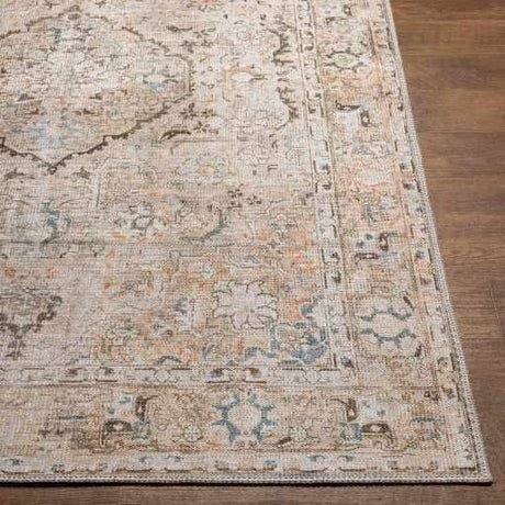 Brown Standon Vintage Washable Area Rug - Ornate Home