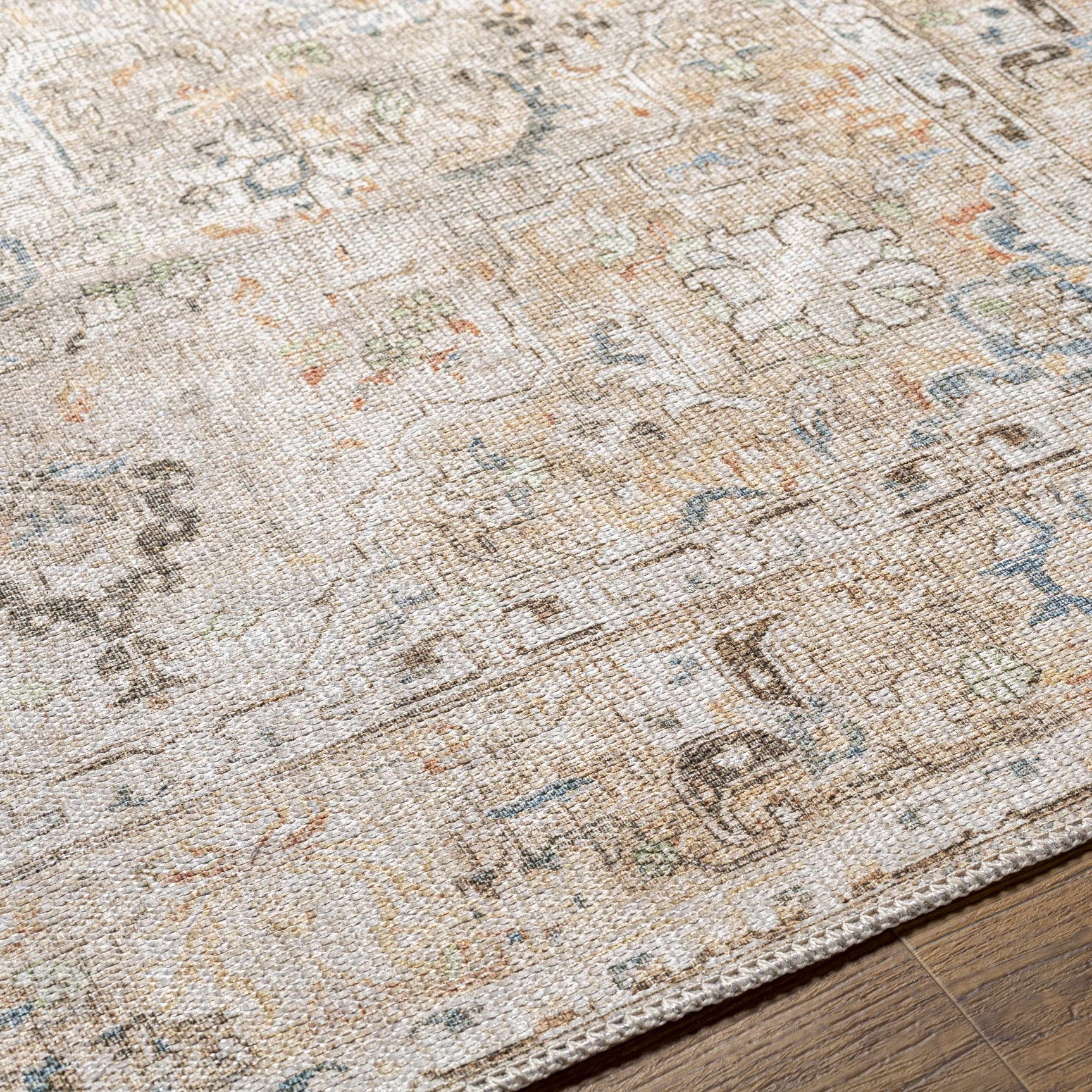 Brown Standon Vintage Washable Area Rug - Ornate Home