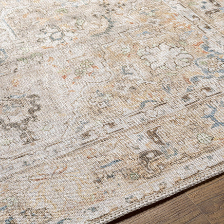 Brown Standon Vintage Washable Area Rug - Ornate Home