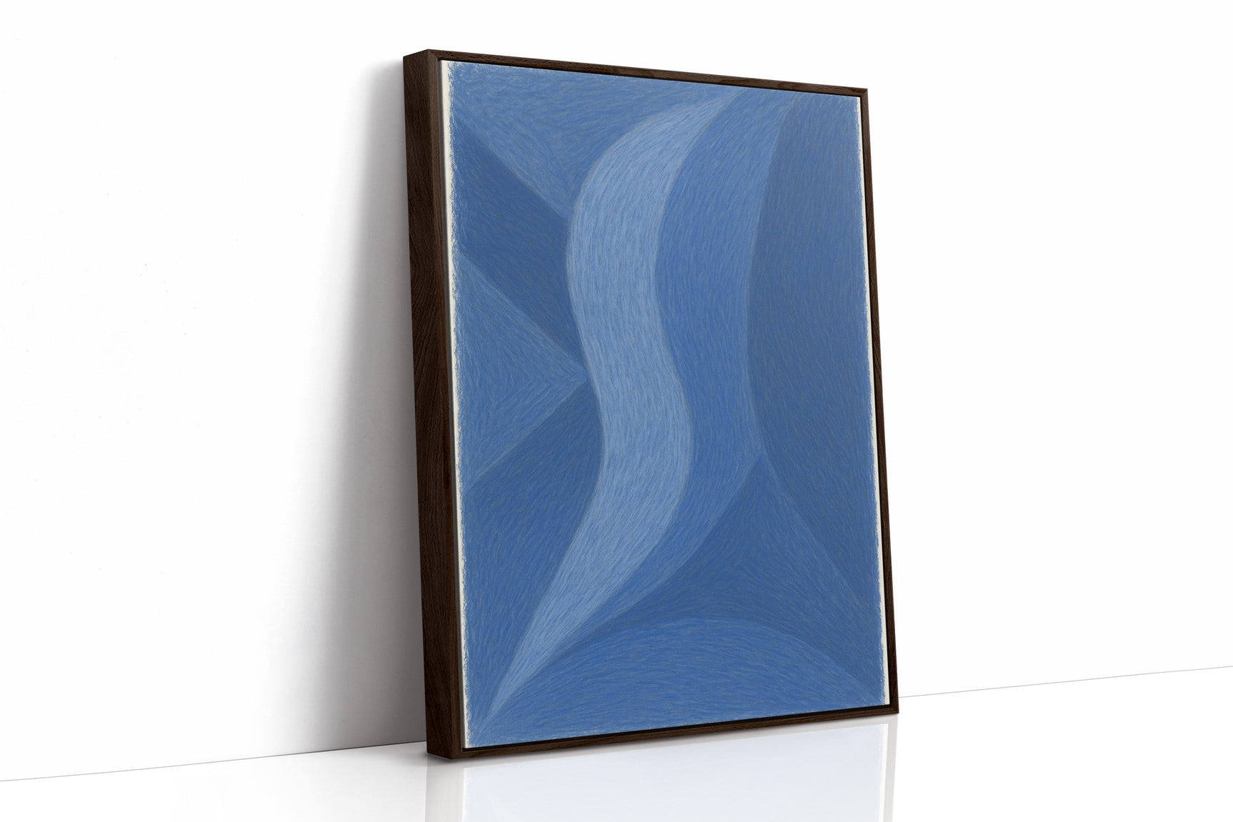 Serene Blue Abstract Art Print