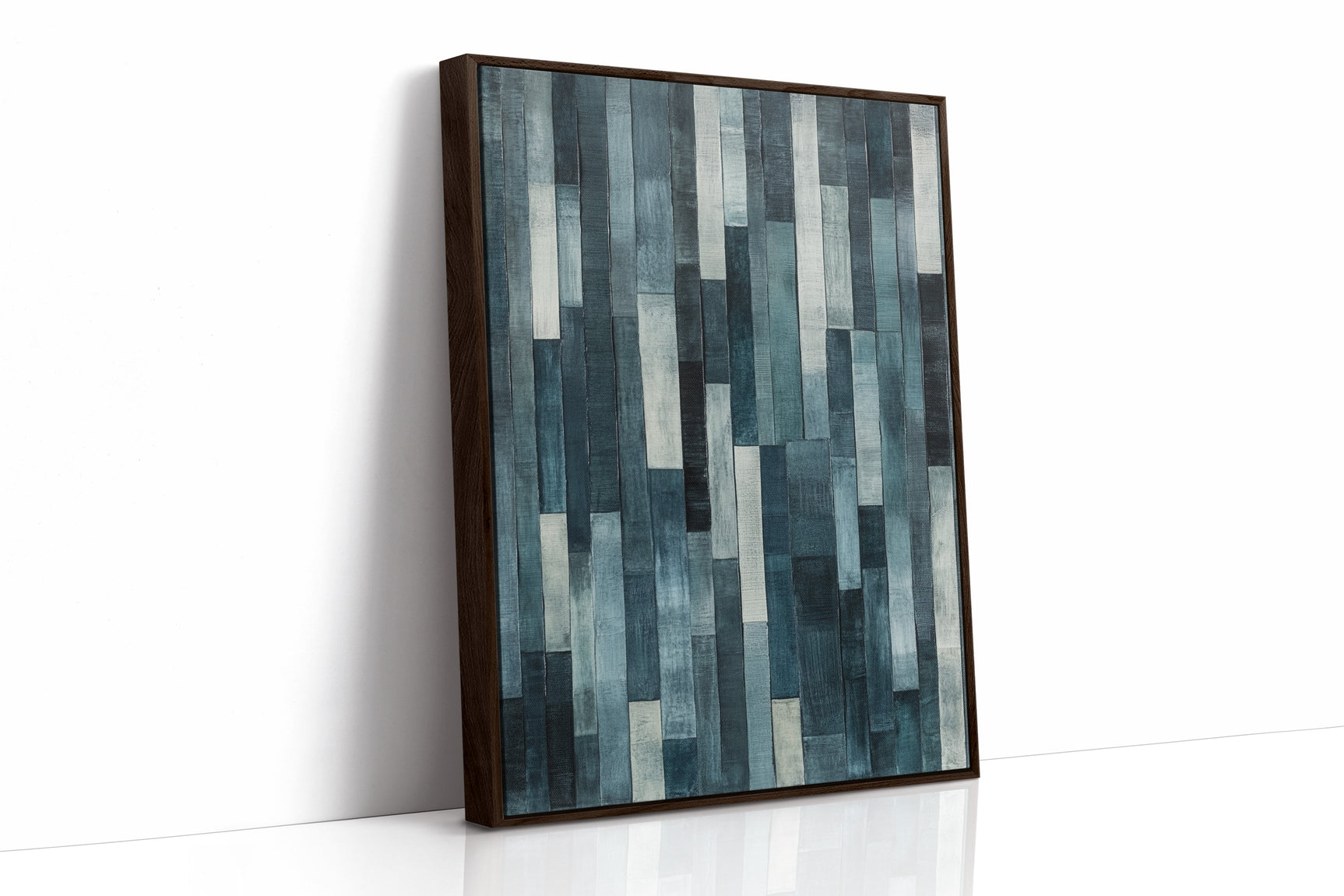 Midnight Panels – Abstract Vertical Woodgrain Art Print
