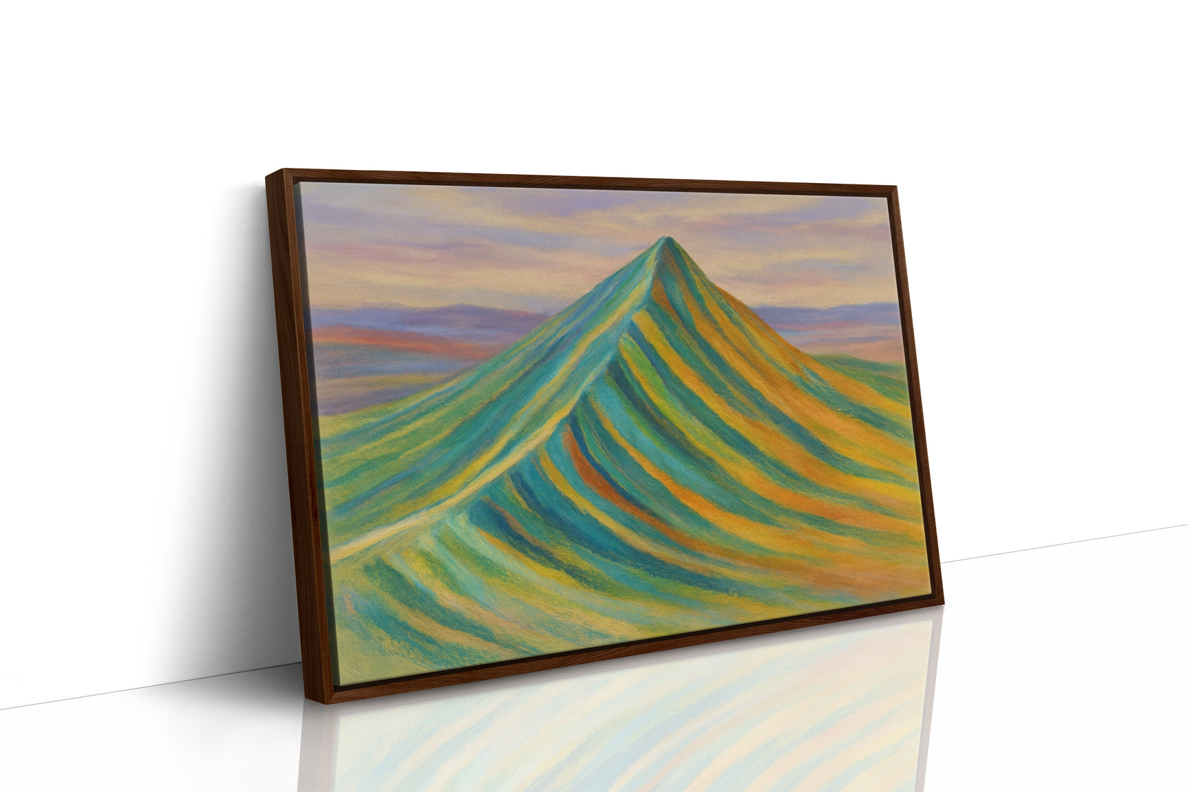 Aurora Ridge – Abstract Rainbow Mountain Landscape