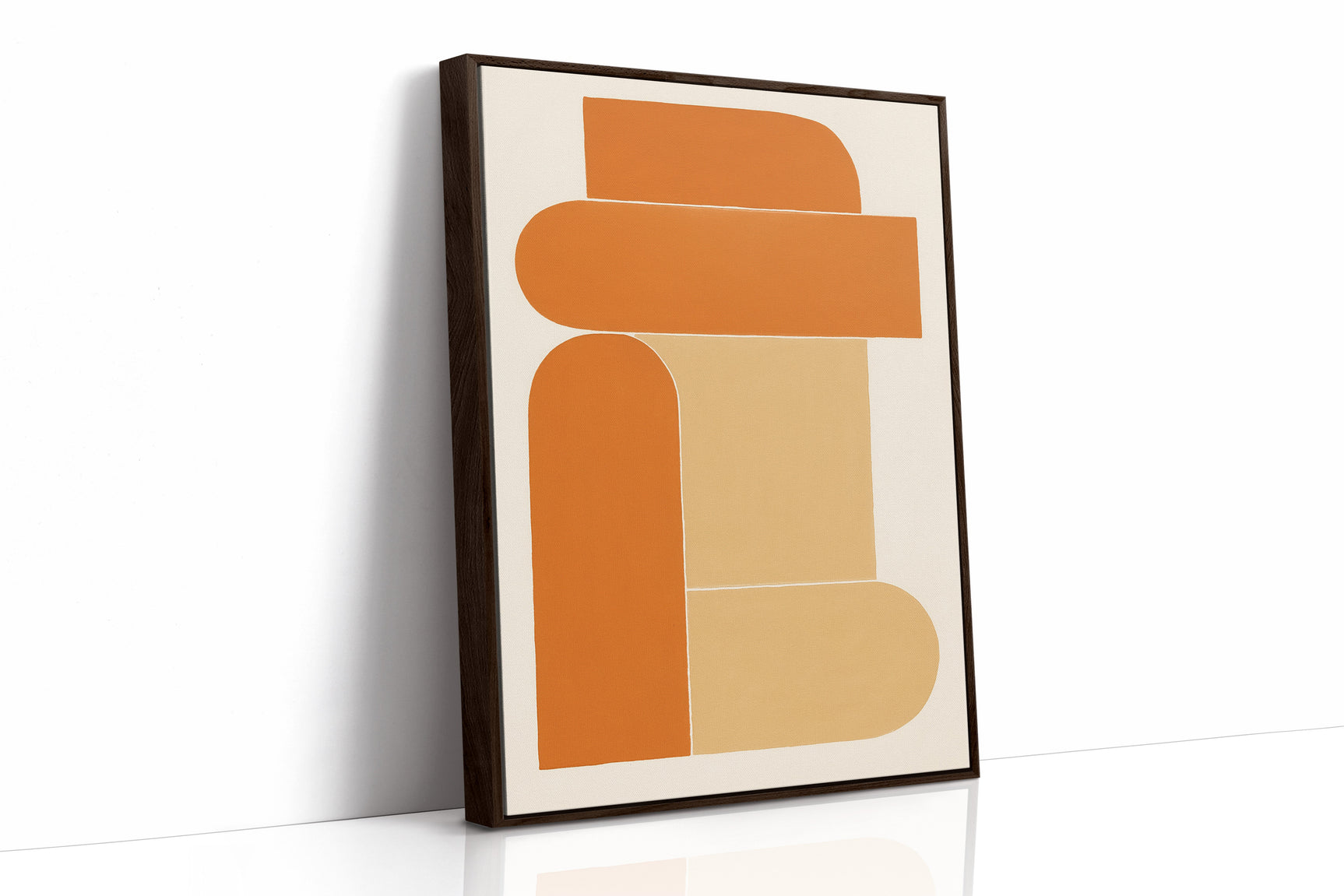 Terracotta Stack – Modern Geometric Abstract Print