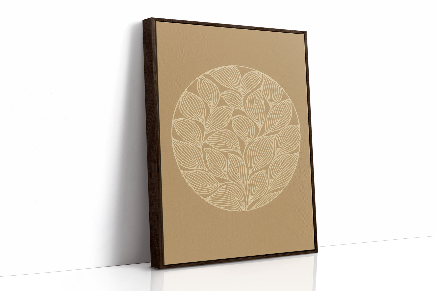 Elegant Leaf Mandala Art Print