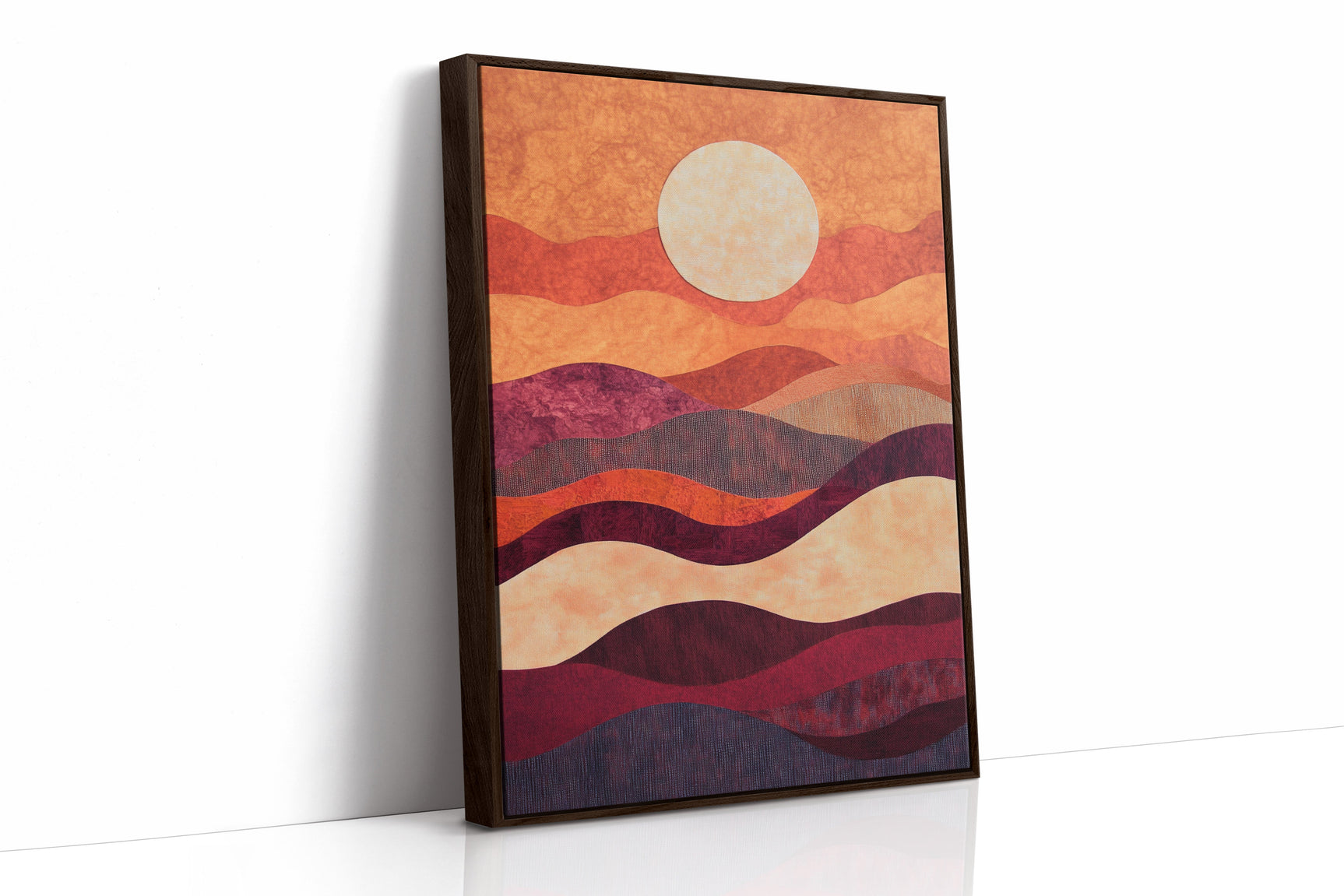Sunset Serenity: Handmade Textile Wall Art