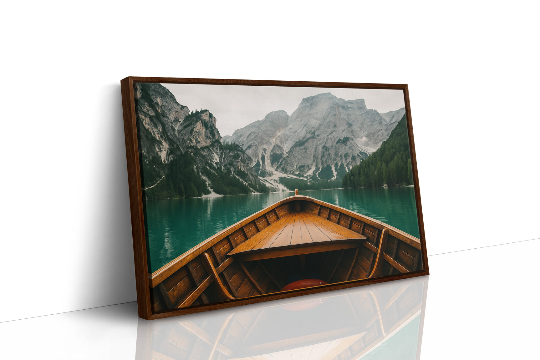 Rustic Mountain Lake Adventure Art Print