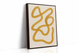 Golden Drift – Minimal Abstract Line Art Print