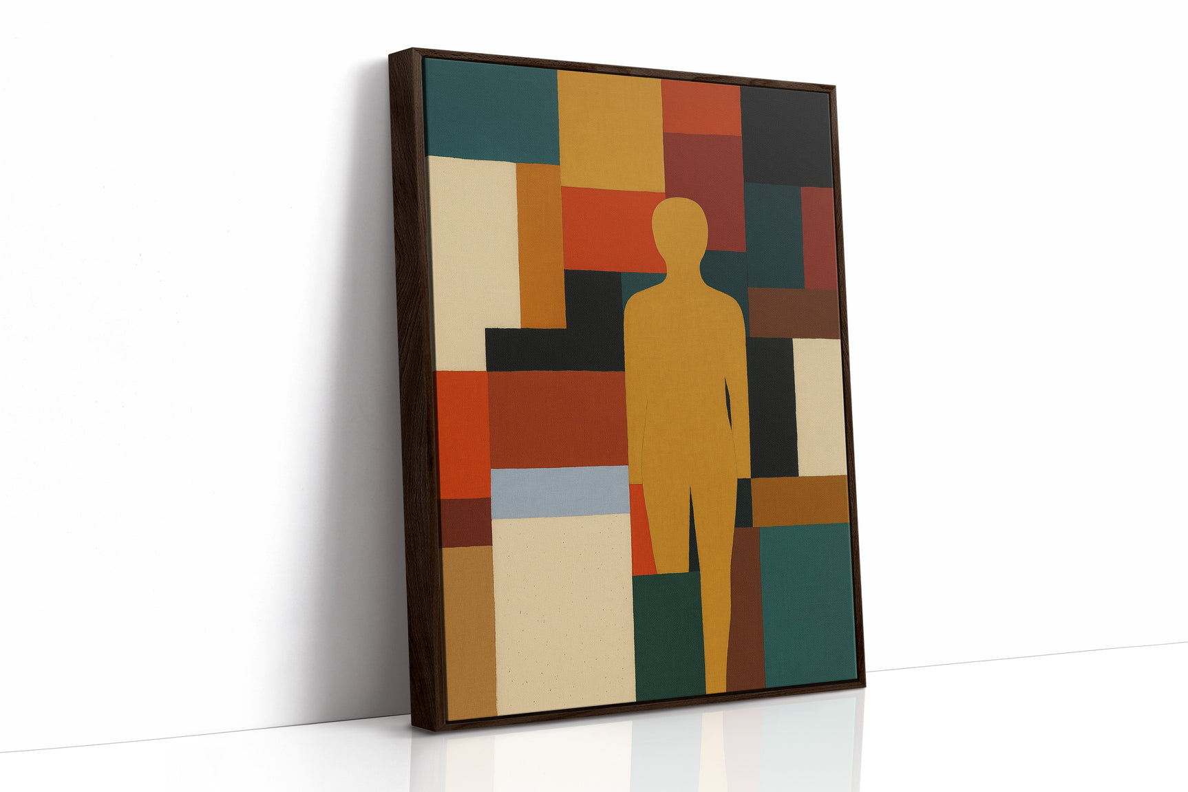 Geometric Harmony - Abstract Human Silhouette Art