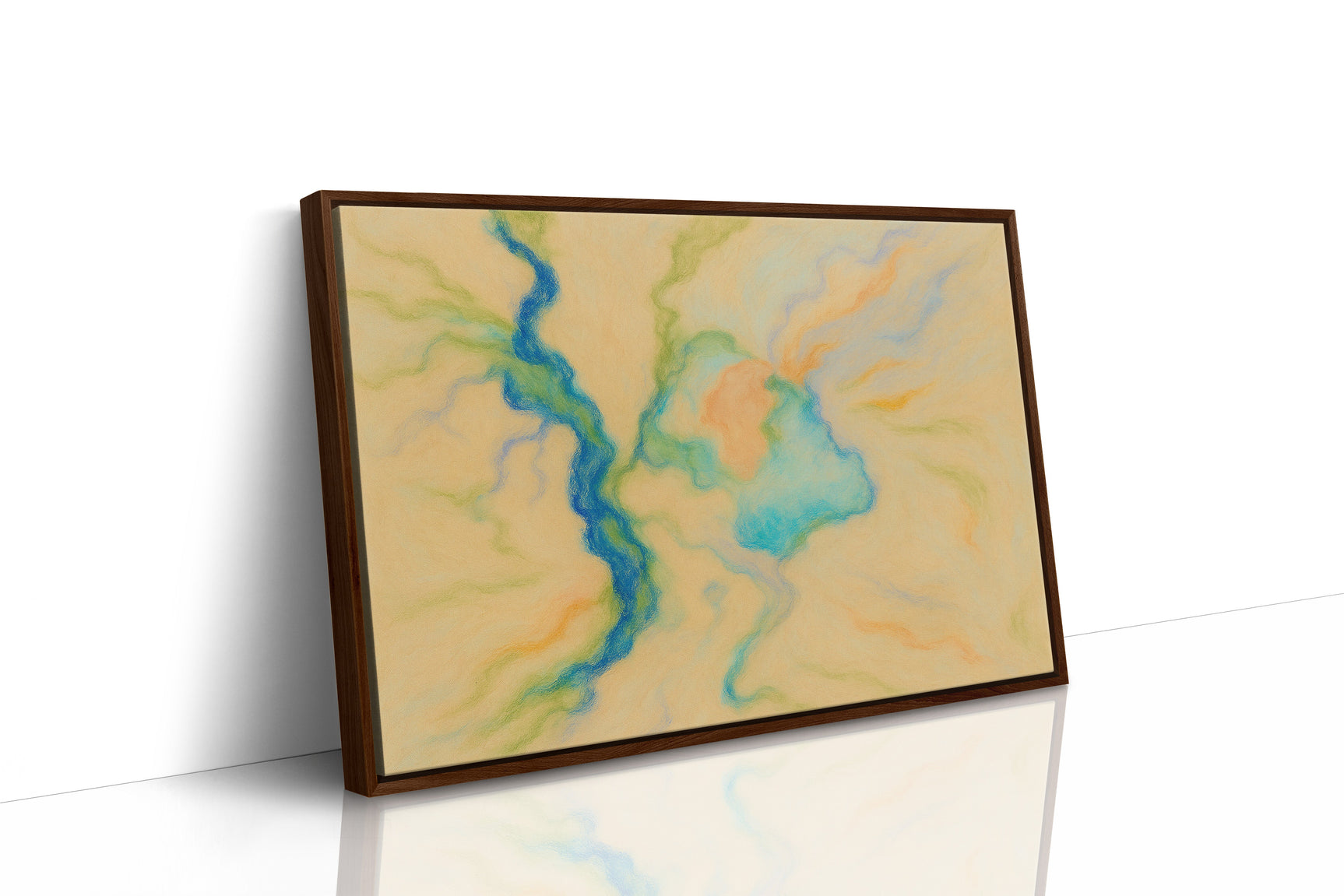 Vibrant Abstract Pastel River Art Print