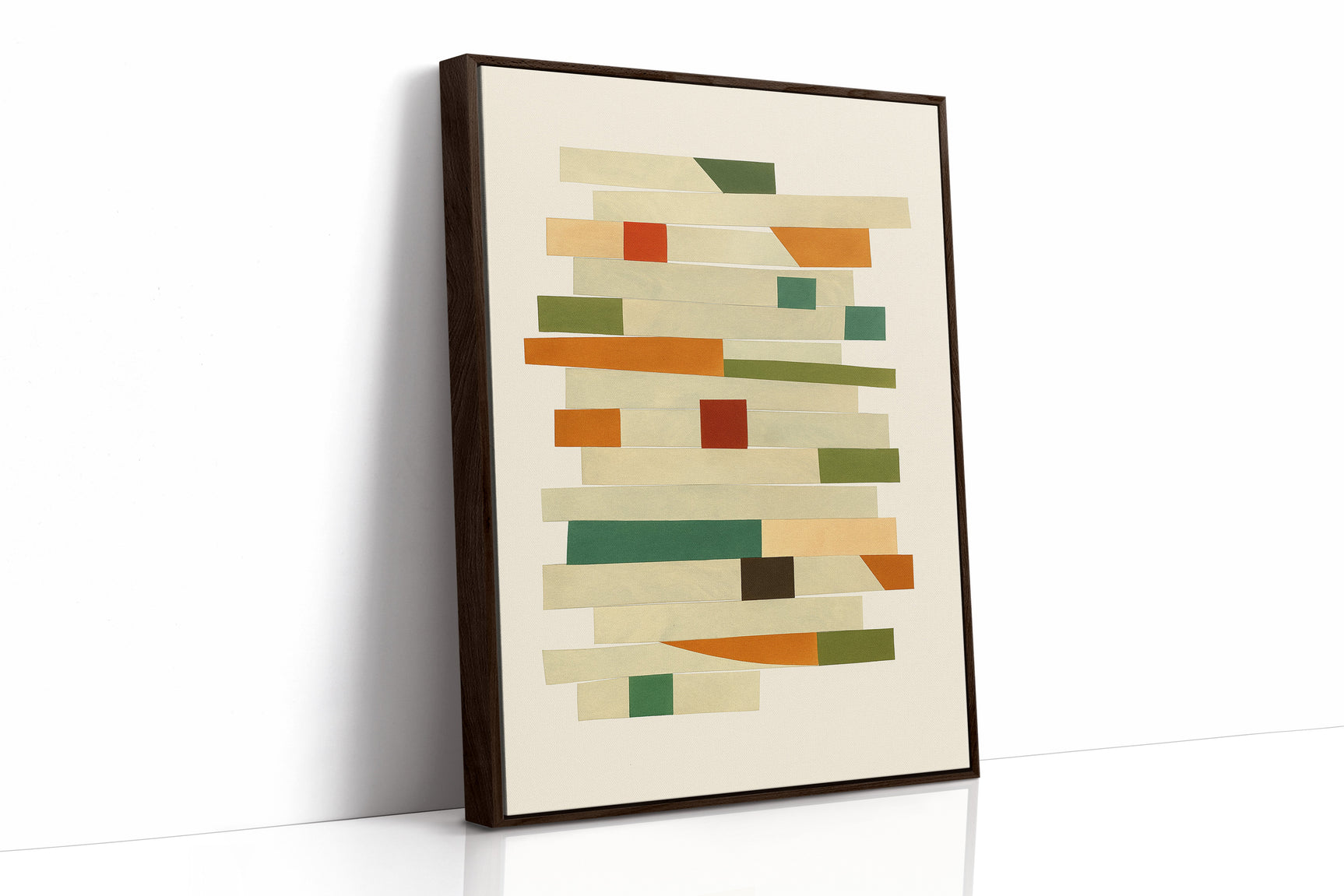 “Stacked Harmony” – Mid-Century Modern Geometric Art Print