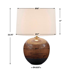Brownell Rust Brown Table Lamp - Ornate Home