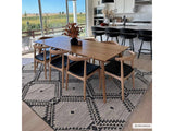 Brownhills Cream&Black Trellis Cotton Area Rug - Ornate Home