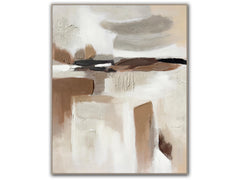 Browns and Blacks Hand-painted Canvas in Frame Wall Art - Ornate Home