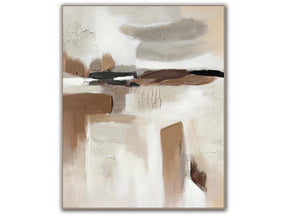 Browns and Blacks Hand-painted Canvas in Frame Wall Art - Ornate Home