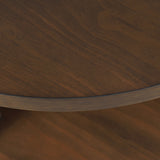Brownstone Chocolate Castered Round Cocktail Table - Ornate Home
