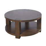 Brownstone Chocolate Castered Round Cocktail Table - Ornate Home