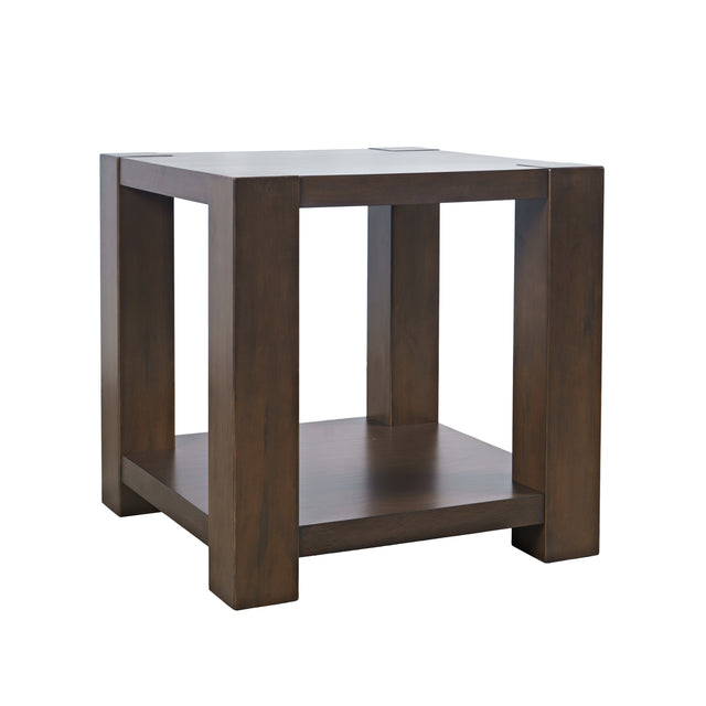 Brownstone Chocolate Square End Table - Ornate Home