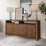Brownstone Suede 80" Console - Ornate Home