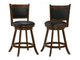 Broxton Chestnut & Black Swivel Counter Height Stools - Ornate Home