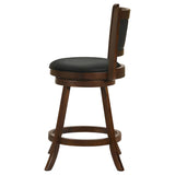 Broxton Chestnut & Black Swivel Counter Height Stools - Ornate Home