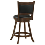 Broxton Chestnut & Black Swivel Counter Height Stools - Ornate Home