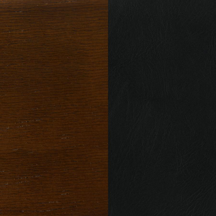 Broxton Chestnut & Black Swivel Counter Height Stools - Ornate Home