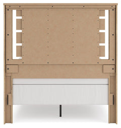 Brozmont Tan Full Panel Bed, Dresser and Mirror - Ornate Home