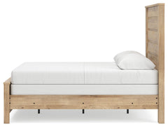 Brozmont Tan Full Panel Bed, Dresser and Mirror - Ornate Home