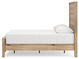 Brozmont Tan Full Panel Platform Bed, Dresser and Mirror - Ornate Home
