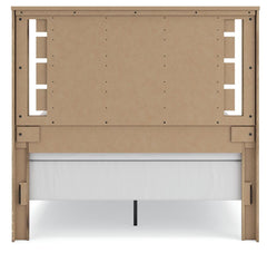 Brozmont Tan Queen Panel Bed, Dresser and Mirror - Ornate Home