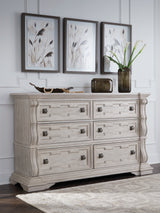 Bruchandi Antique White Dresser - Ornate Home