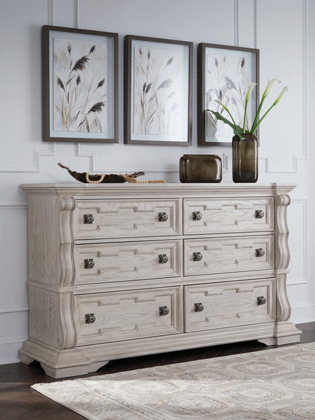 Bruchandi Antique White Dresser - Ornate Home