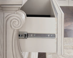 Bruchandi Antique White Dresser and Mirror - Ornate Home