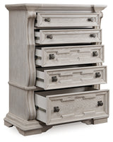 Bruchandi Antique White Five Drawer Chest - Ornate Home