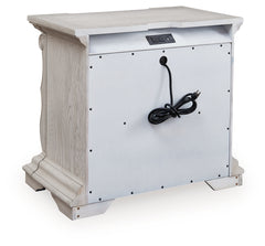 Bruchandi Antique White Three Drawer Night Stand - Ornate Home
