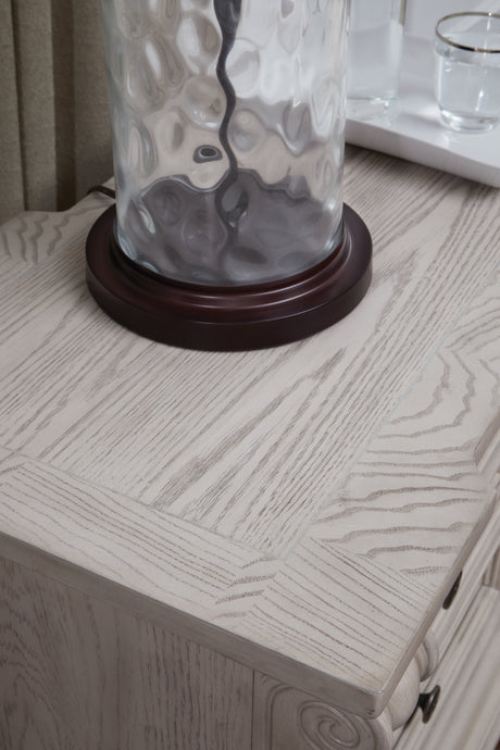 Bruchandi Antique White Three Drawer Night Stand - Ornate Home