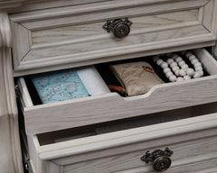 Bruchandi Antique White Three Drawer Night Stand - Ornate Home