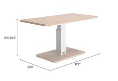 Brule Natural Adjustable Dining Table - Ornate Home